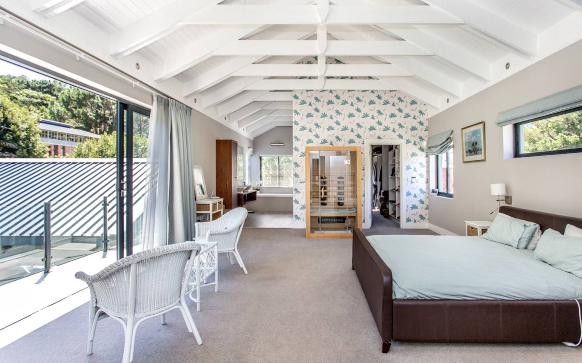Luxury family home rental in Hout Bay with views from bedroom
